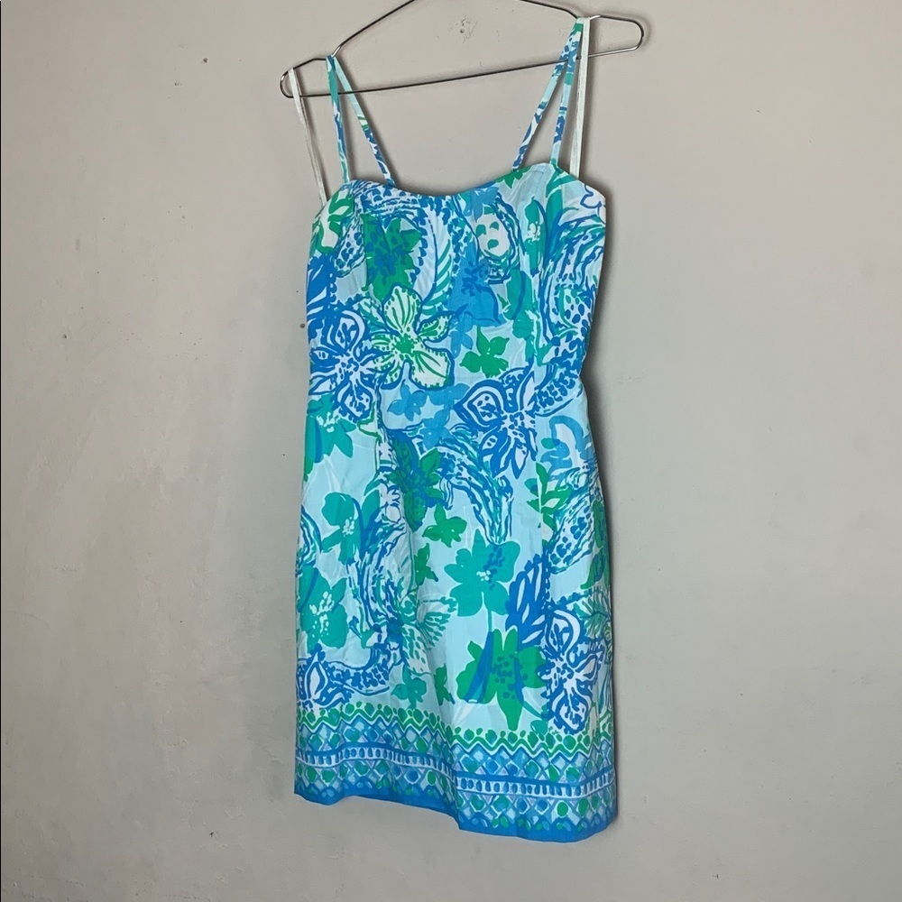Lilly Pulitzer Shelli Stretch Shift Boom Croc A Loca $168 Size 6 - Picture 2 of 8
